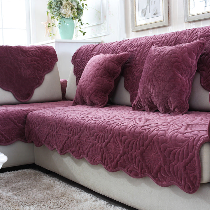 Coussin de canapé antidérapant en peluche