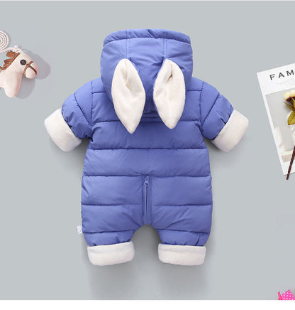 Children's heavy down cotton suit one piece suit