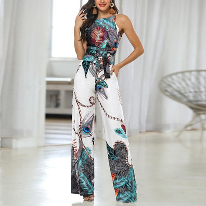 SPRING FLORAL print casual jumpsuit FASHION FOR WOMEN