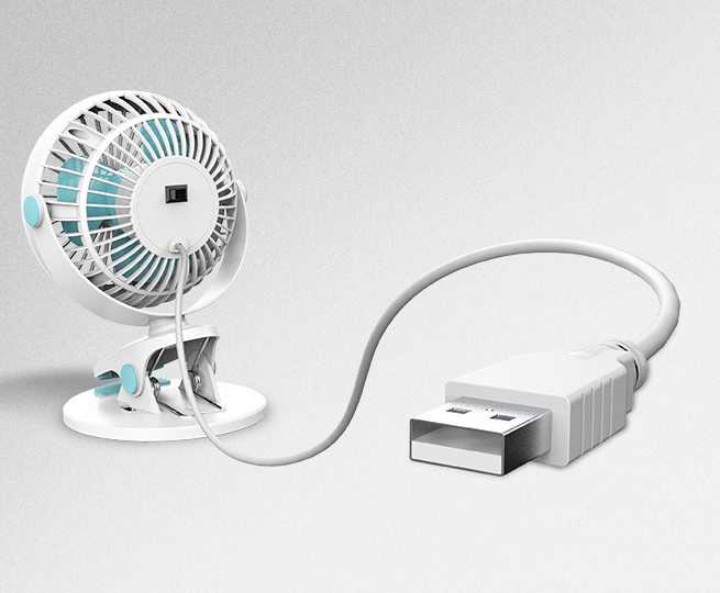 Mini Ventilateur de Bureau USB à Pince