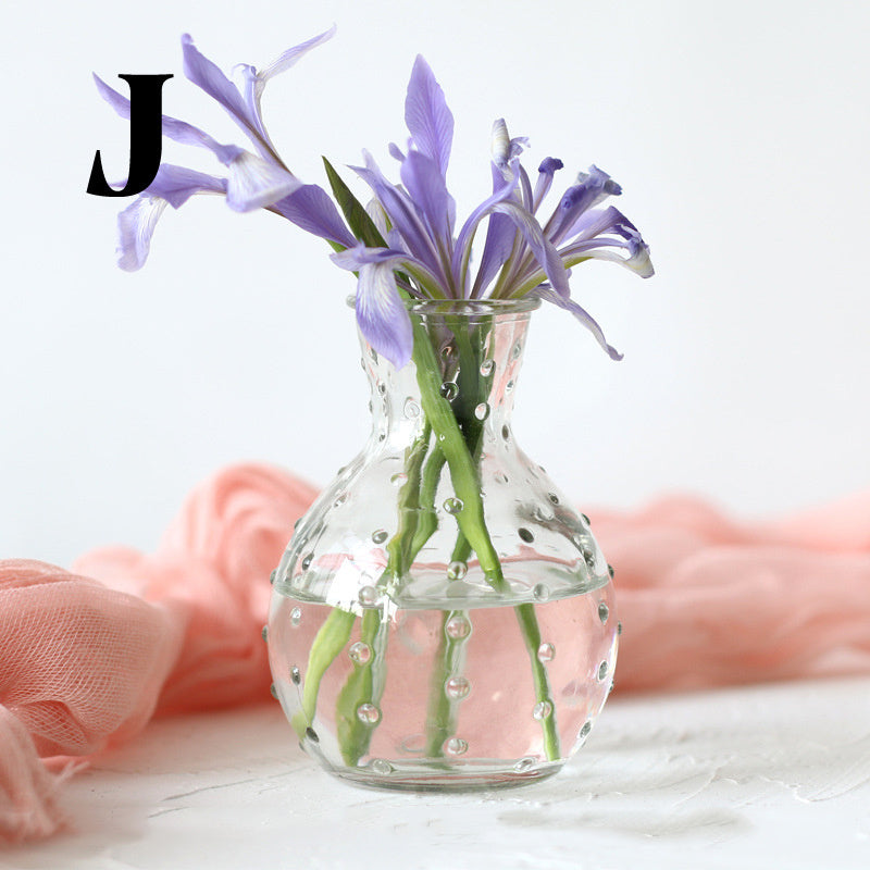 Clear glass vase
