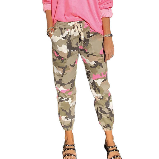 Pantalones casuales de camuflaje para mujer