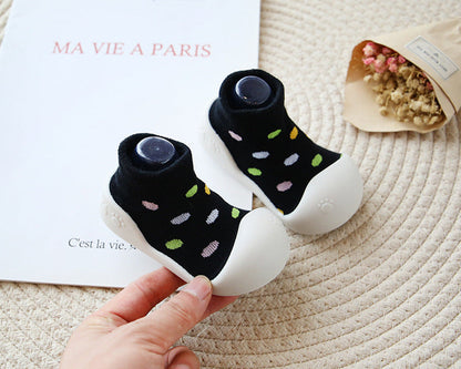 Chaussons Chaussettes, Chaussures Antidérapantes Bébé, Semelle Souple, Couvre-Chaussures d'Intérieur, Pieds