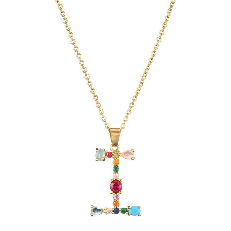 COLLIER LETTRE PIERRE PRÉCIEUSE