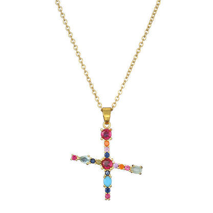 COLLIER LETTRE PIERRE PRÉCIEUSE