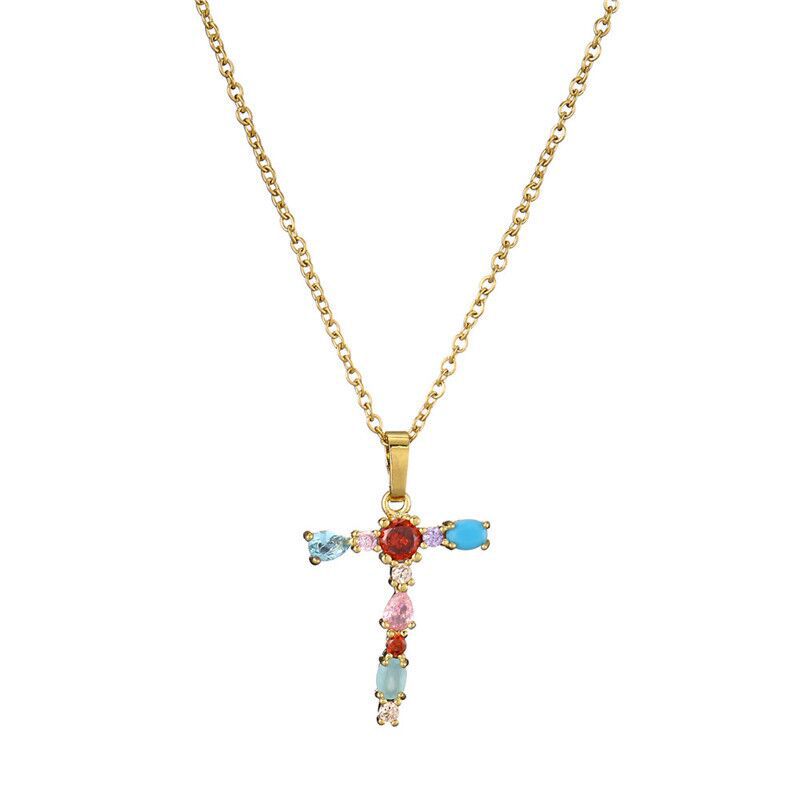 COLLIER LETTRE PIERRE PRÉCIEUSE