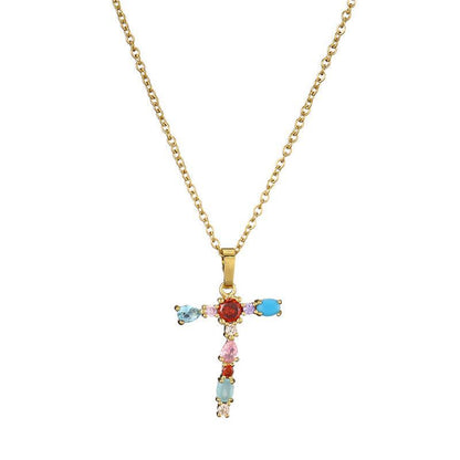 COLLIER LETTRE PIERRE PRÉCIEUSE