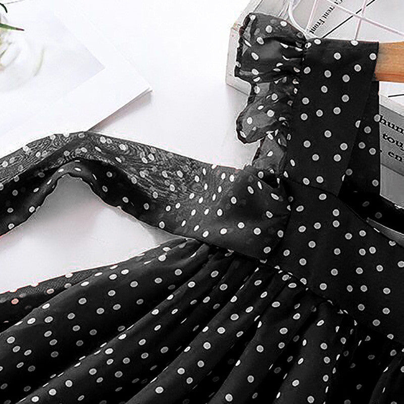 Robe de princesse en mousseline à pois pour enfants
