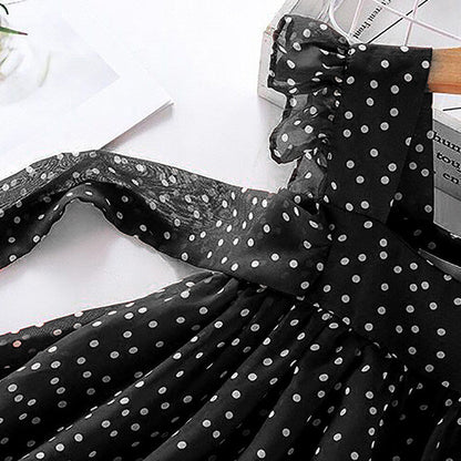 Robe de princesse en mousseline à pois pour enfants
