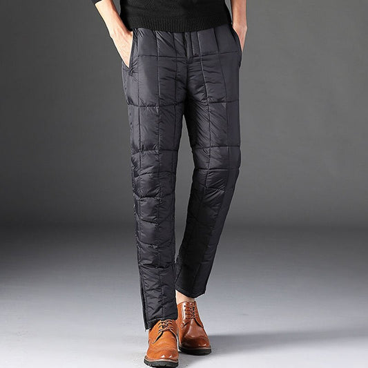 Pantalon en coton chaud, grande taille, taille haute, épais et rembourré
