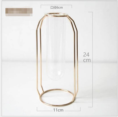 Geometric Rose Gold Vase