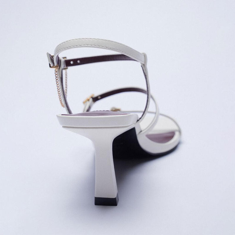 Zapatos de verano para mujer, cabeza cuadrada, España
