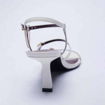 Zapatos de verano para mujer, cabeza cuadrada, España