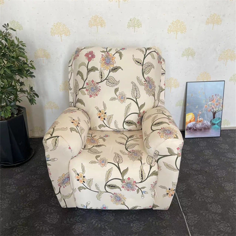 Housse de fauteuil inclinable tout compris en tissu imprimé extensible, 1 place