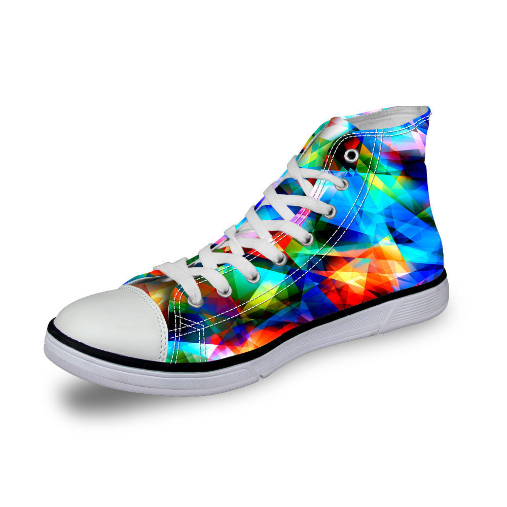 Colorful corrugated canvas shoes