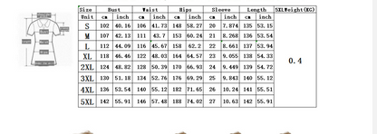 Plus Size Women's Fashion Casual Button Lapel Dress
