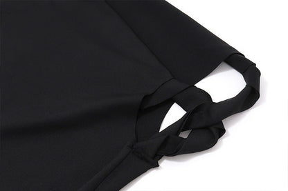 European And American Style Temperament High Waist Slim Fit Slimming Short Sleeve Hot Girl Dress