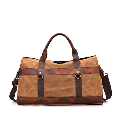 Waterproof oil wax canvas handbag