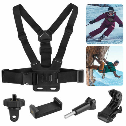 Chest Harness Body Strap Mount – Adjustable Phone & GoPro Holder