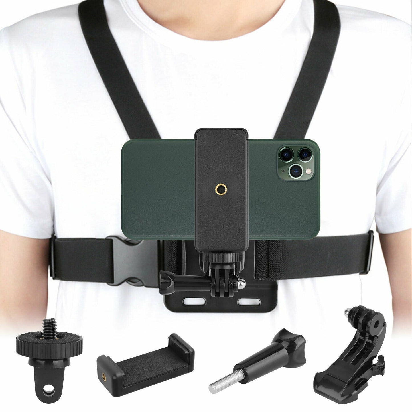 Chest Harness Body Strap Mount – Adjustable Phone & GoPro Holder