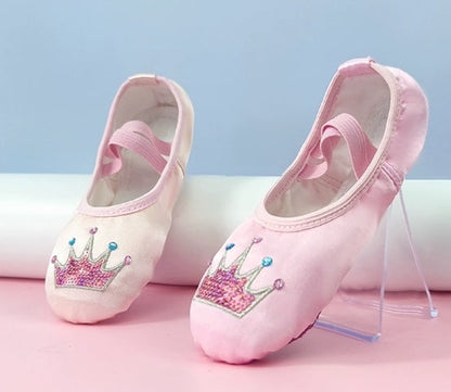 Chaussures de danse pour enfants, chaussures d'entraînement à semelle souple, pour filles