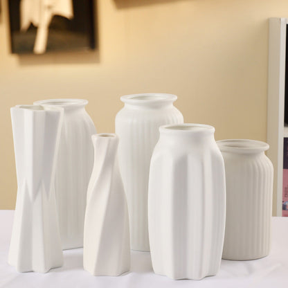 Ceramic Vase Frosted Particle Ceramic Dried Flower Vase Wholesale Living Room Decorative Flower Arrangement Ornaments