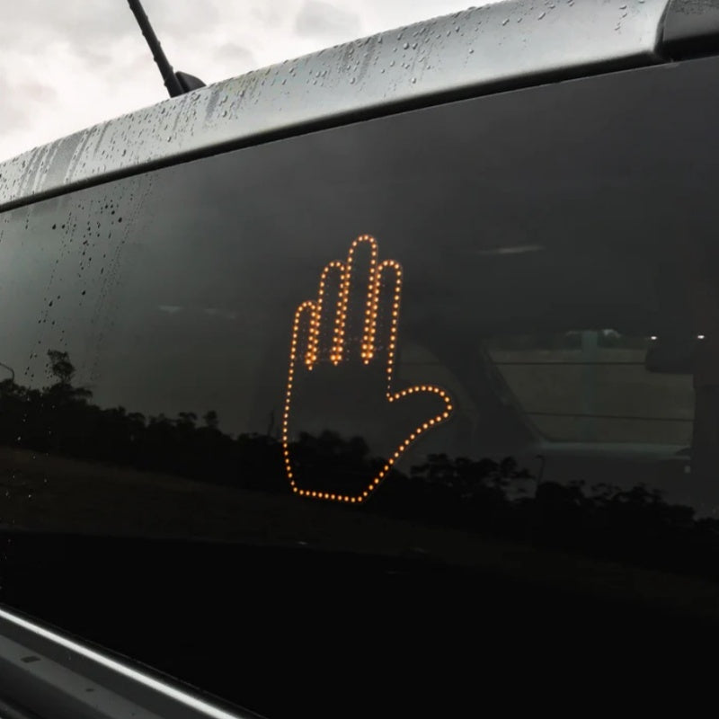 Drôle nouvelle lumière de geste éclairée par LED, lumière de doigt de voiture avec télécommande, panneaux de colère de la route, lumière de geste de doigt du milieu, lampe à main