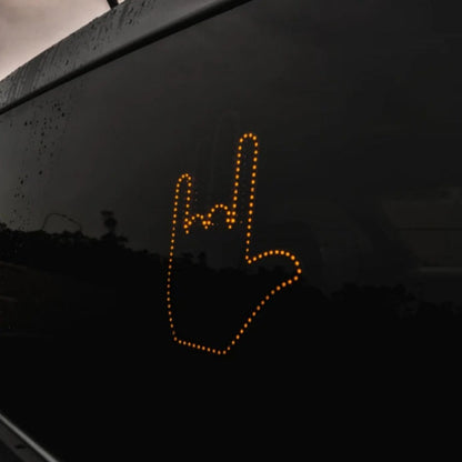 Drôle nouvelle lumière de geste éclairée par LED, lumière de doigt de voiture avec télécommande, panneaux de colère de la route, lumière de geste de doigt du milieu, lampe à main