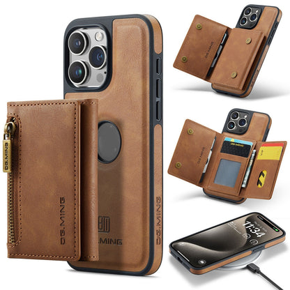 DG.MING M5 Wireless Charging Magnetic Card Holder iPhone Case – PU Leather | iPhone 11–15
