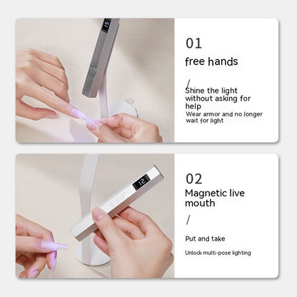 Portable Power Storage Design Manicure In-line Lamps With Display Screen