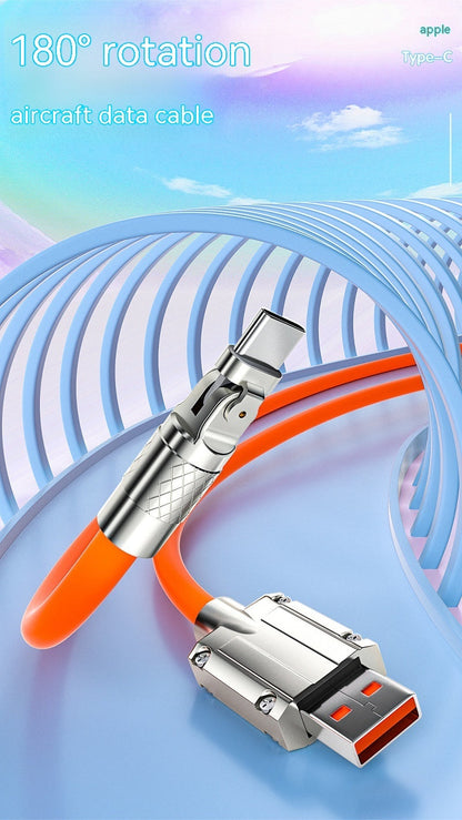 Mobile Game Rotating Elbow Data Super Fast Charge Charging Cable