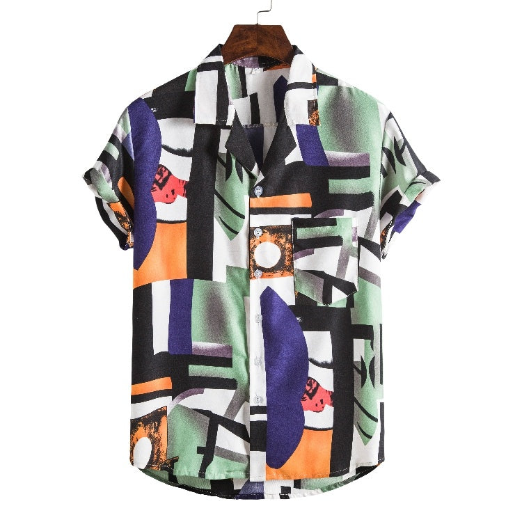 Men Short Sleeved Beach Apparel