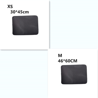 Tapis de litière double couche pour chats, tapis de litière pour animaux de compagnie, tapis de litière pour chats, accessoire de propreté pour maisons de chats