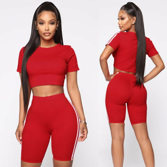 Striped two-piece sportswear