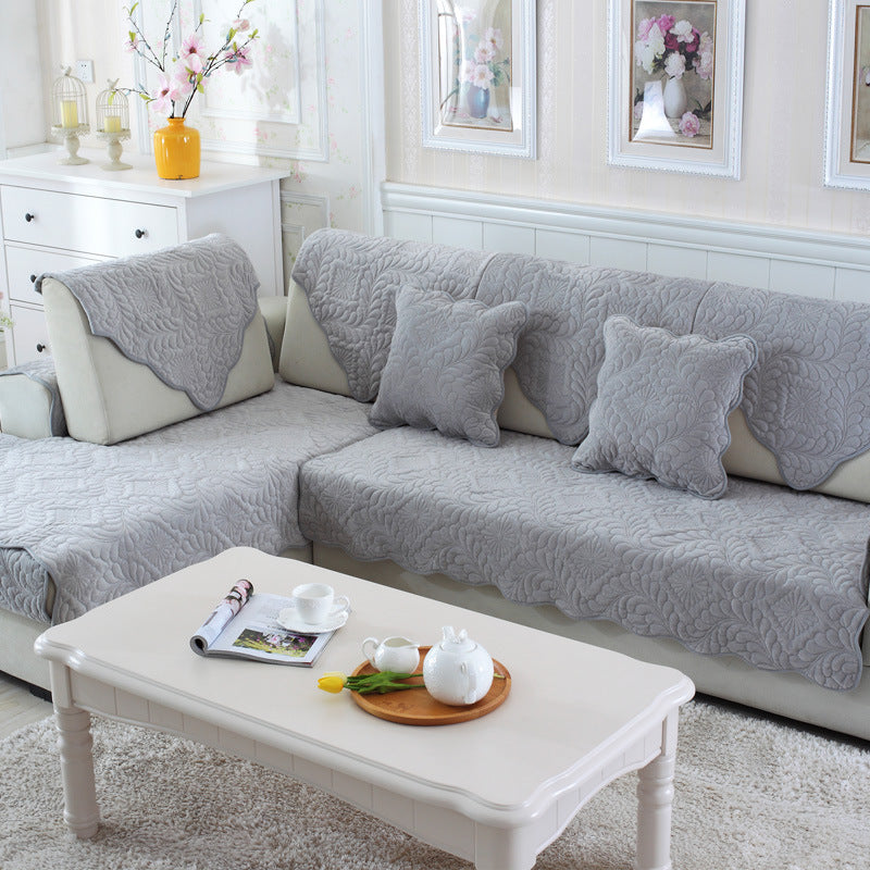 Coussin de canapé antidérapant en peluche