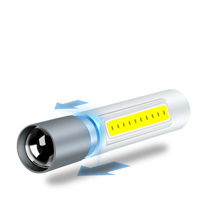 Flashlight zoom led rechargeable mini flashlight
