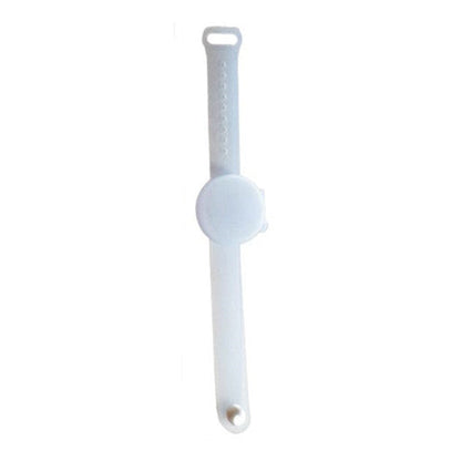 Pulsera desinfectante de silicona para exteriores con desinfectante de manos