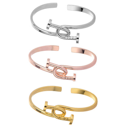 Rose Gold oval  bangle bracelet