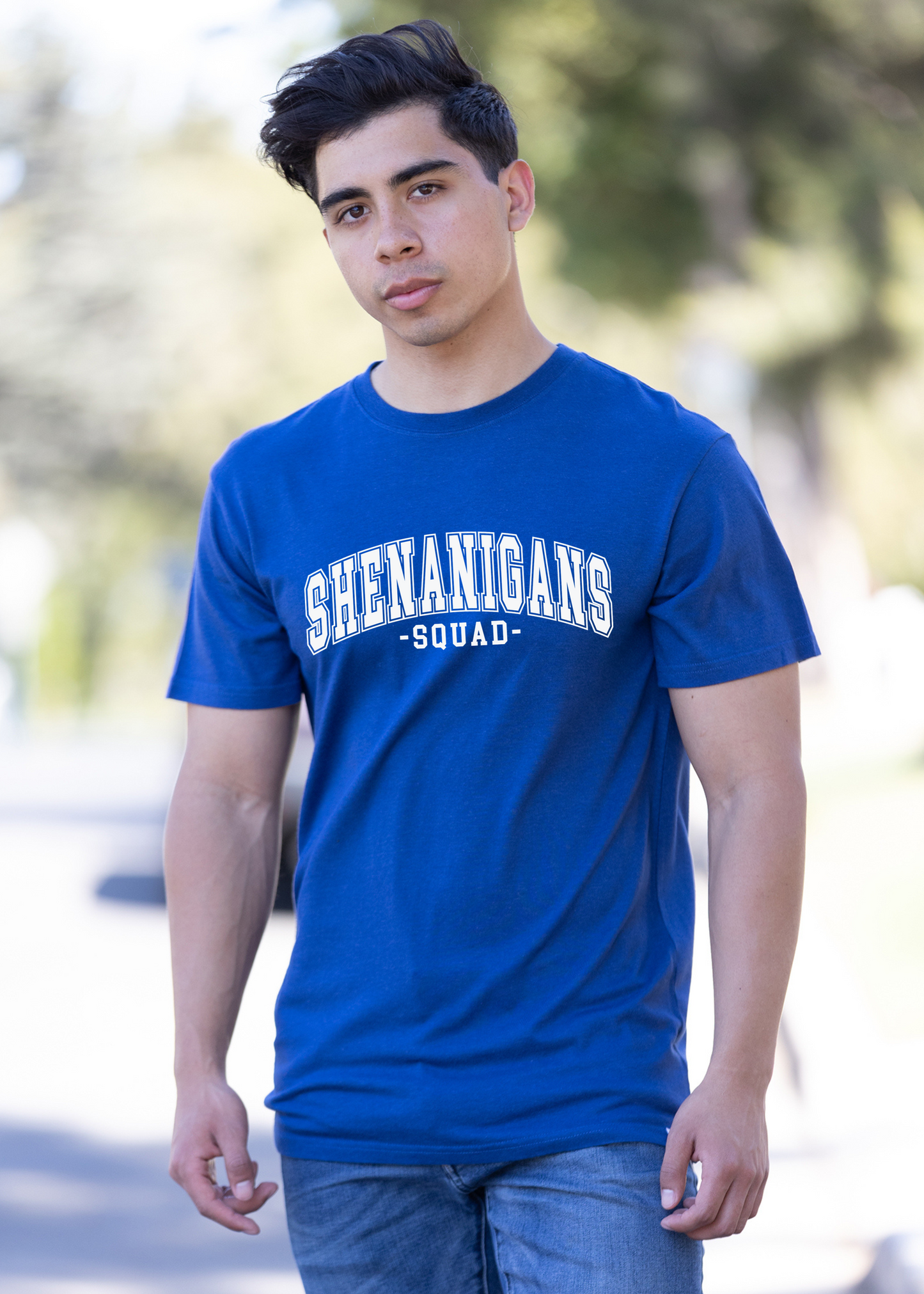 T-shirt graphique unisexe en bambou/coton Shenanigans Squad