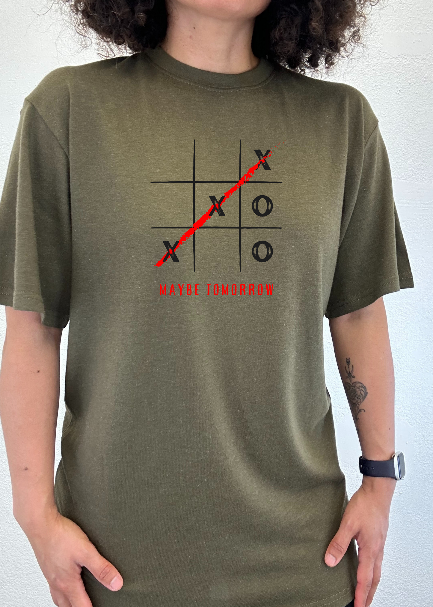 T-shirt graphique unisexe en bambou/coton Maybe Tomorrow