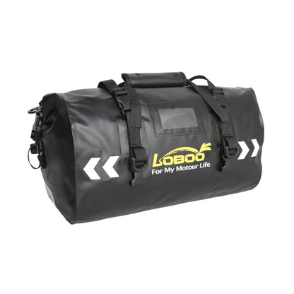 LOBOO Waterproof Motorcycle PVC Tail Bag  Magnetic Closure & Reflective Strips