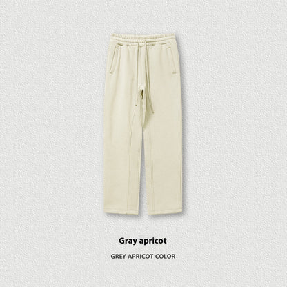 Solid Color Loose Track Pants Velvet Thickened Casual Pants
