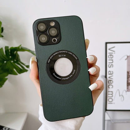 Litchi Grain Leather iPhone 15 & 16 Case