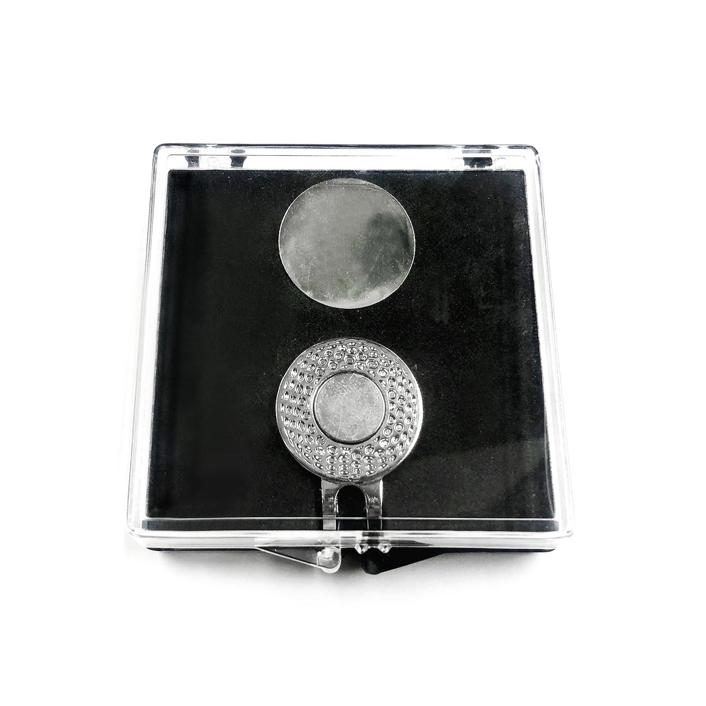 Boîte cadeau de collection pour capsules de pièces de monnaie, en acrylique transparent, avec fourchette