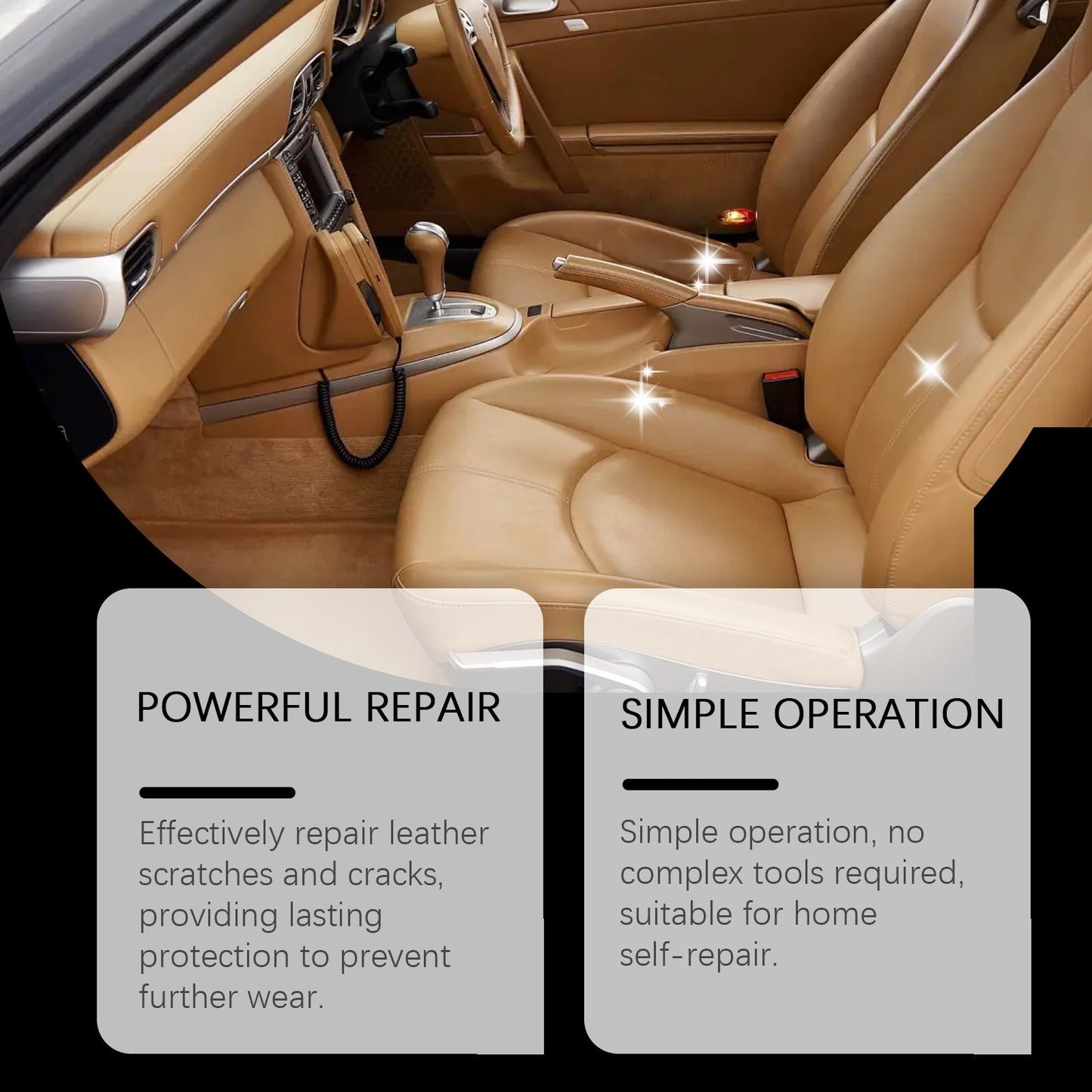 Car Leather Care Solution – Scratch Repair & Gloss Restore Treatment