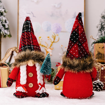 Adornos de muñeca sin rostro rojos de moda