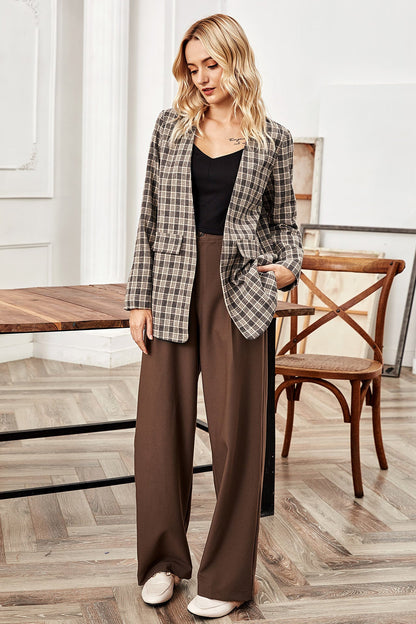 Blazer à carreaux automne-hiver