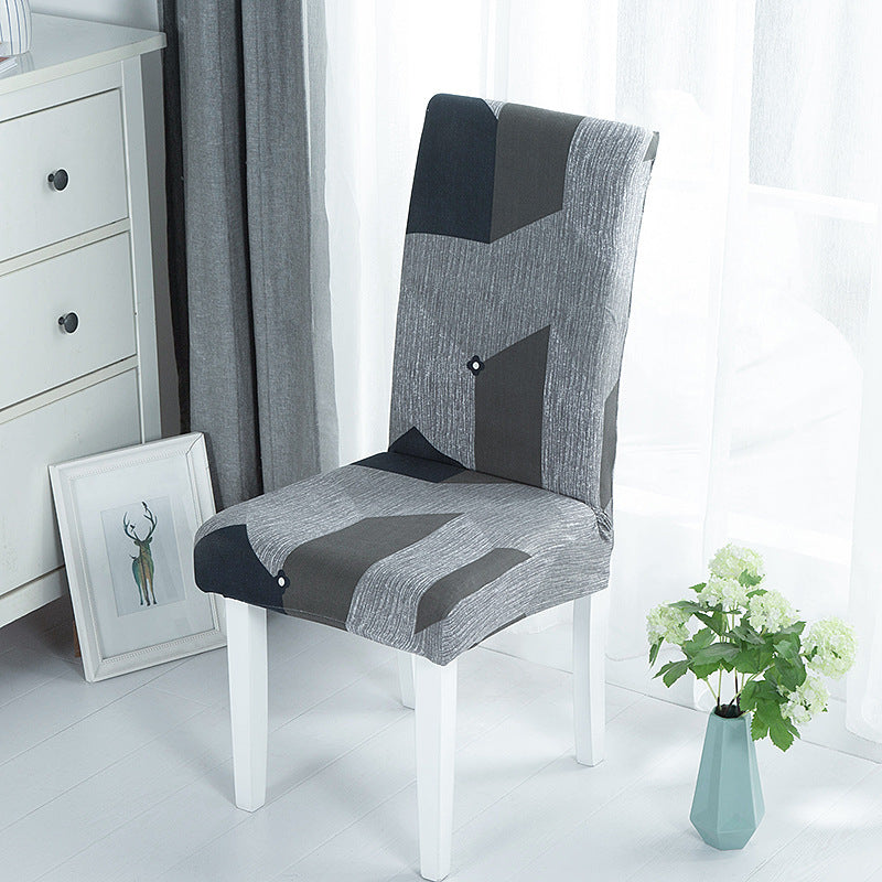 New Chair Cover Printed Chair Cover Elastic Antifouling Hotel Household Chair Cushion Protective Cover