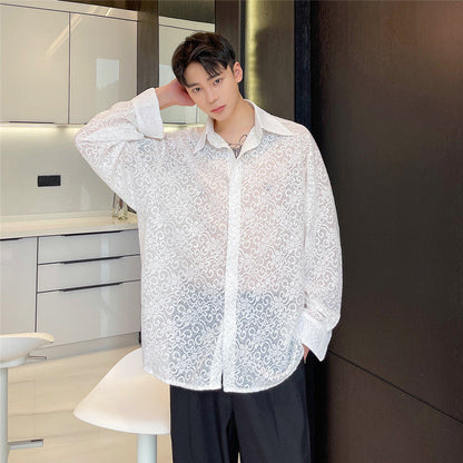 Loose And Lazy Shirt Transparent For Men