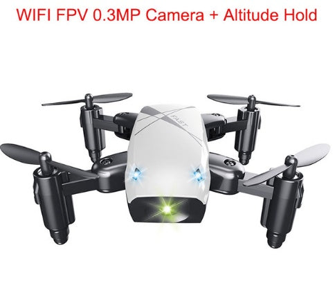 Micro Dron Plegable RC Juguetes Cuadricóptero con Cámara WiFi Control por APP Helicóptero Dron Regalo para Niños con Volante de Dirección con Rodamiento 3D